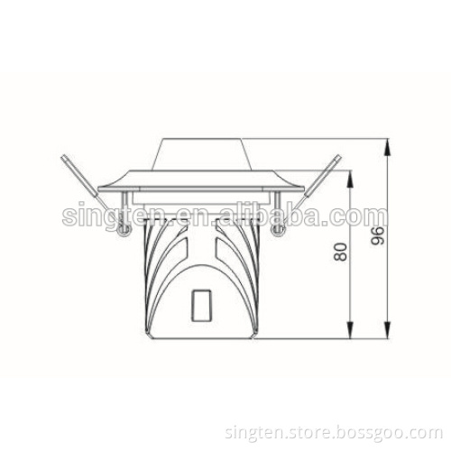 12w movable led ceiling mount light fixture